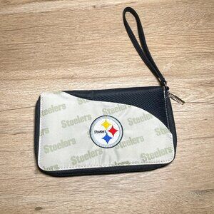 Little Earth Steelers Wristlet Zip Up Wallet